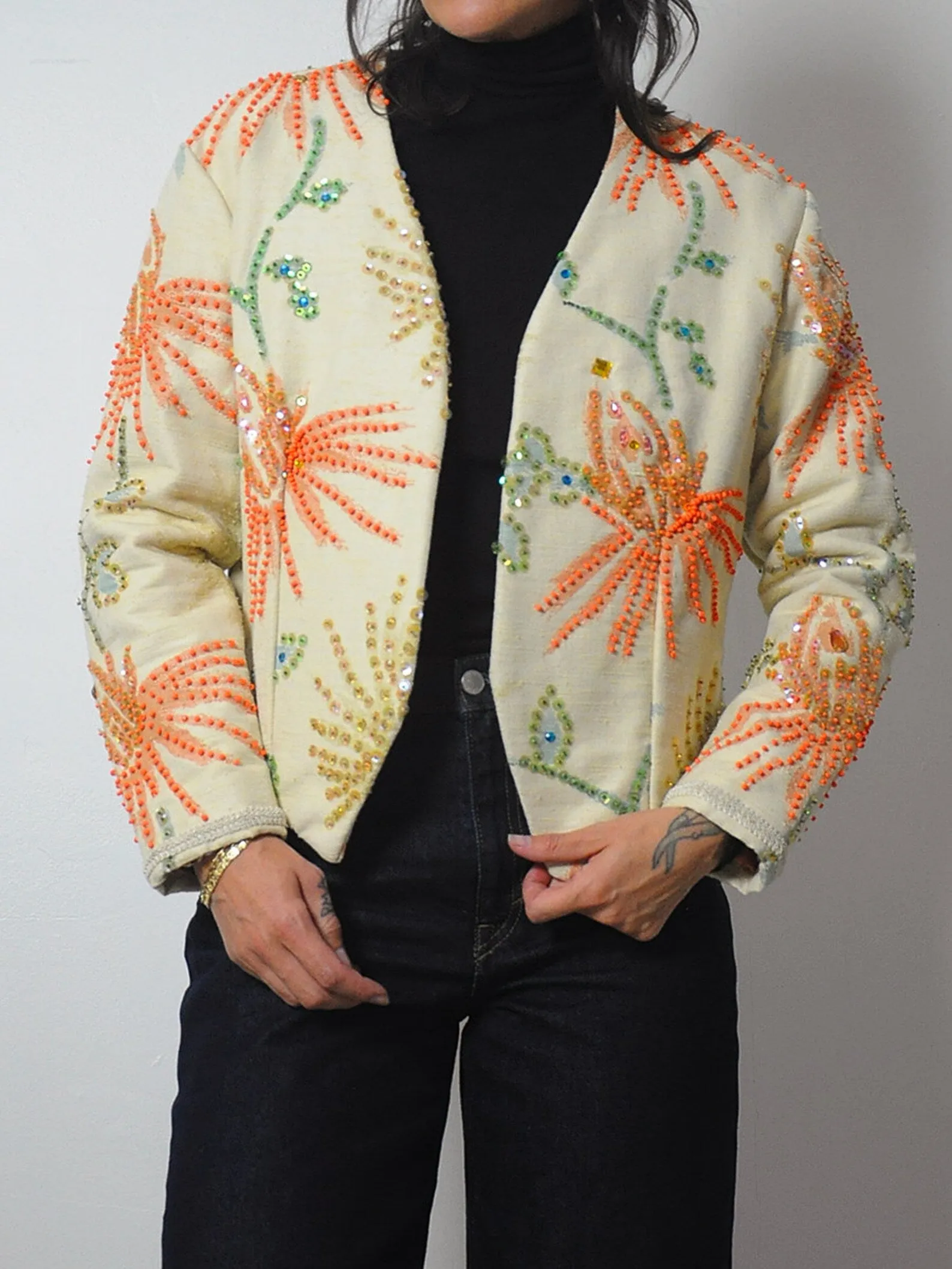 1960's Sequined Floral Jacket