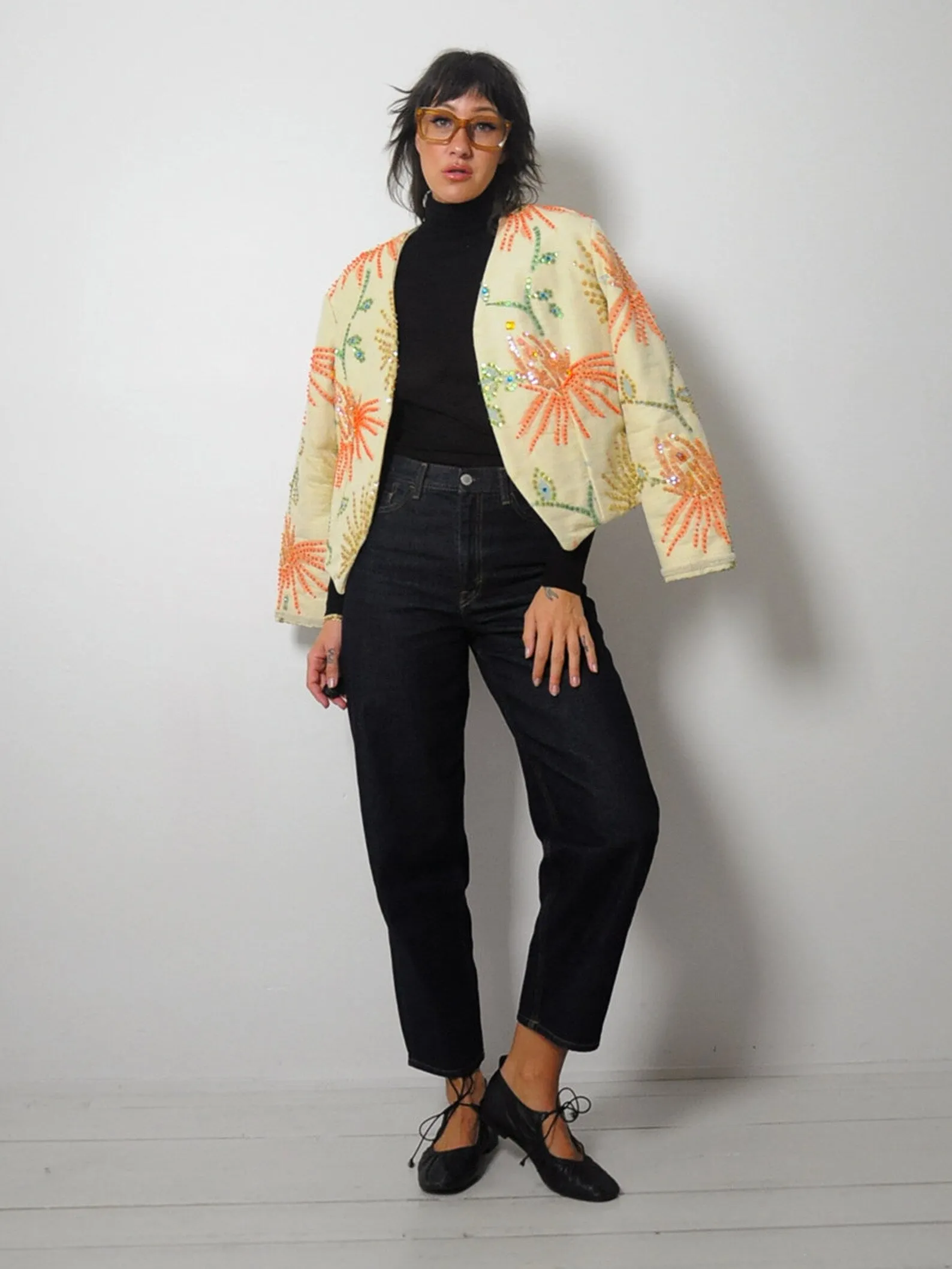 1960's Sequined Floral Jacket