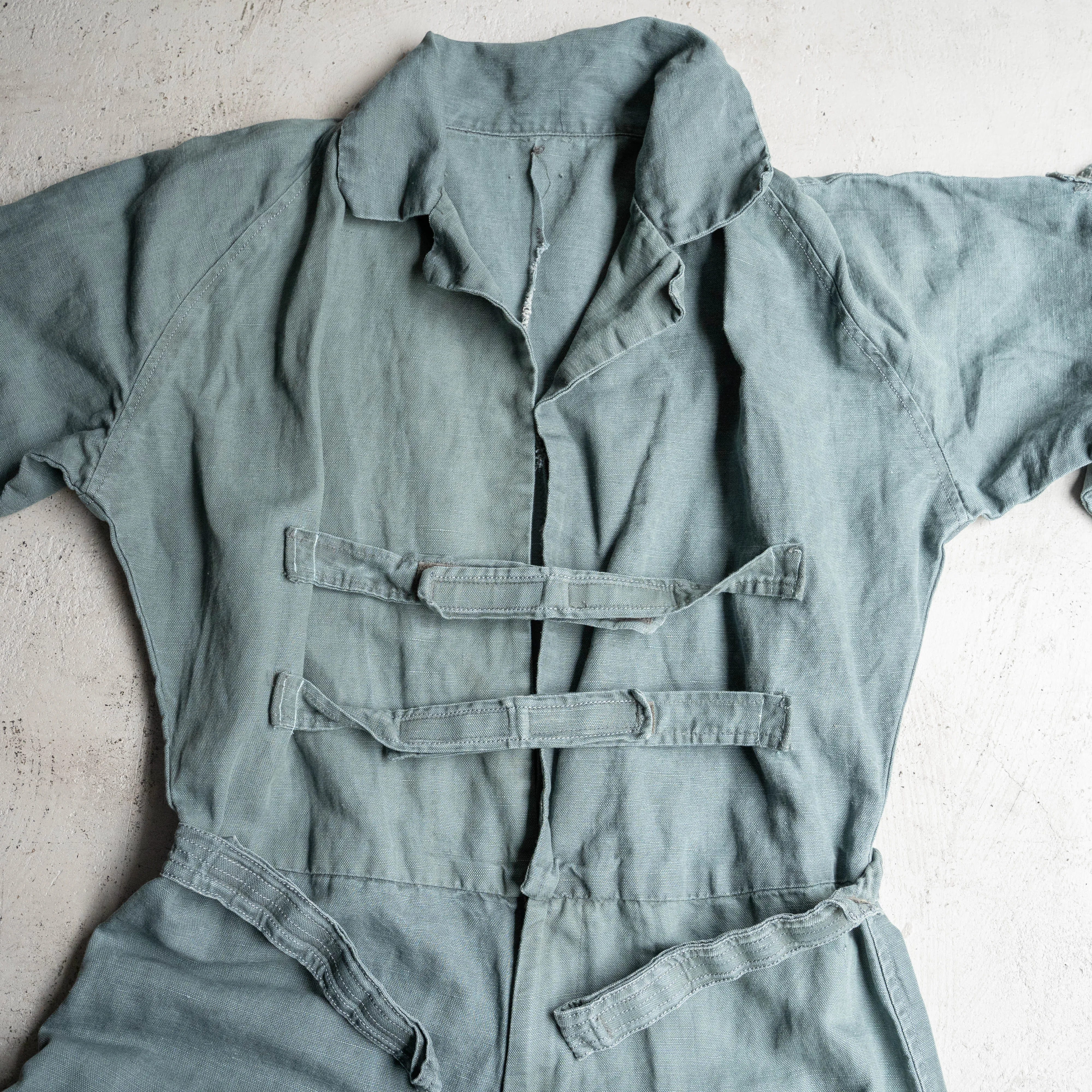 around 1980s Italian military linen mechanic all-in-one　