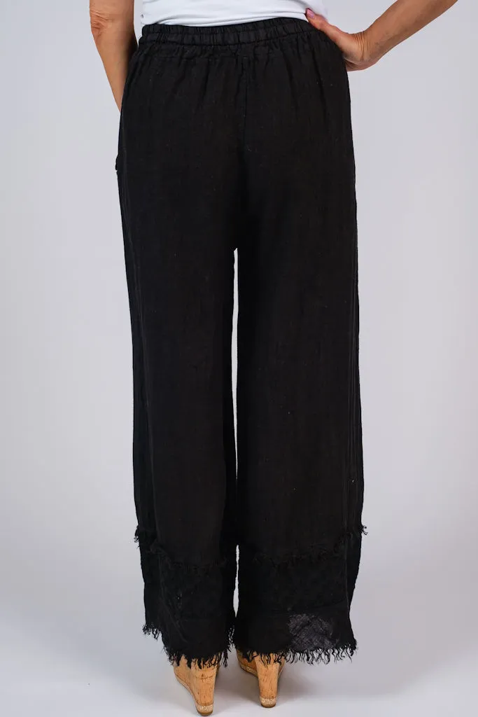 Arti Linen Embroidered Pant (PL186)