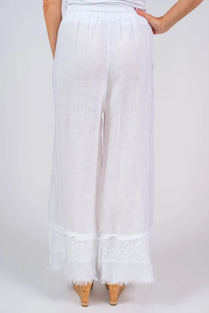 Arti Linen Embroidered Pant (PL186)