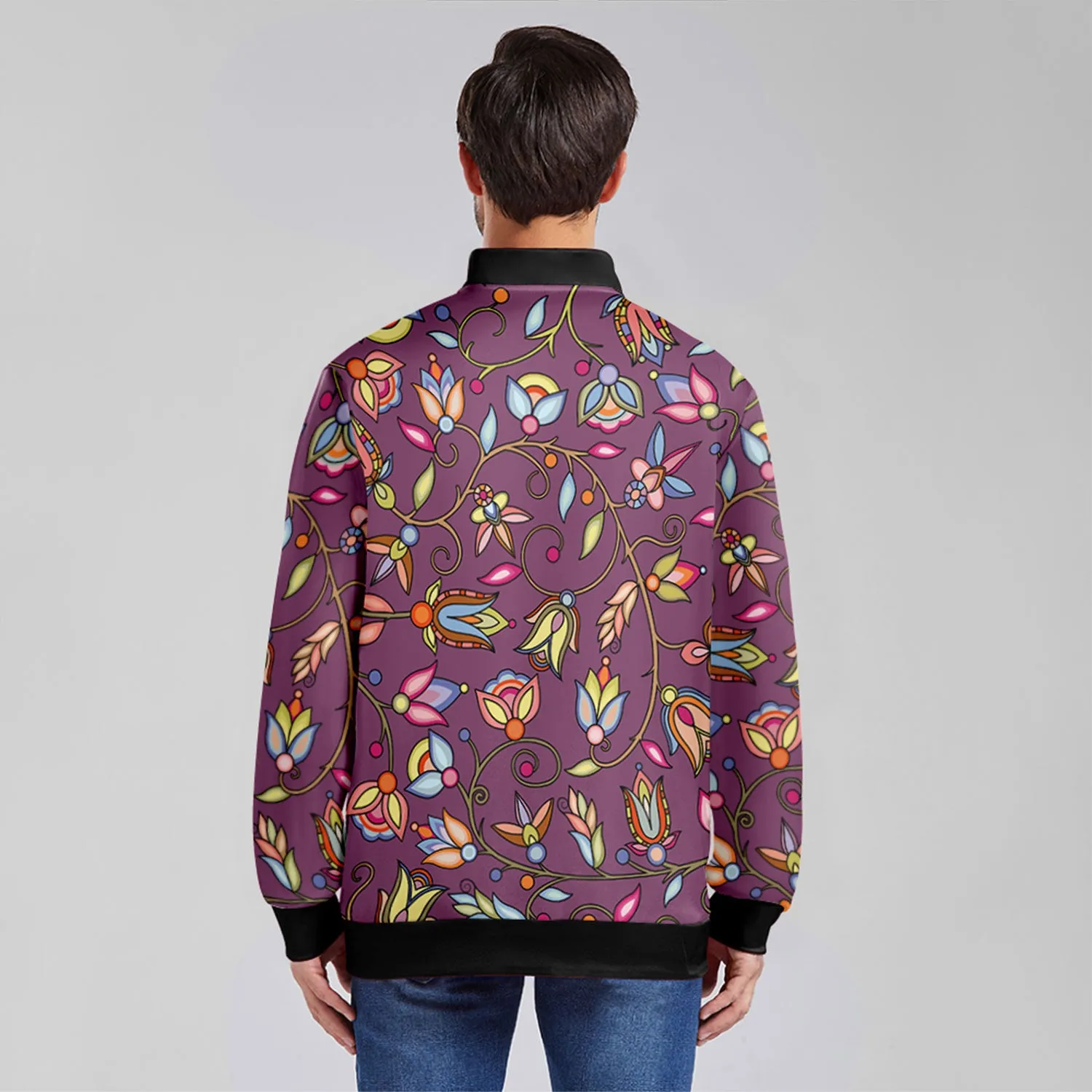 Buffalo Bloom Berry Bush Zippered Collared Lightweight Jacket