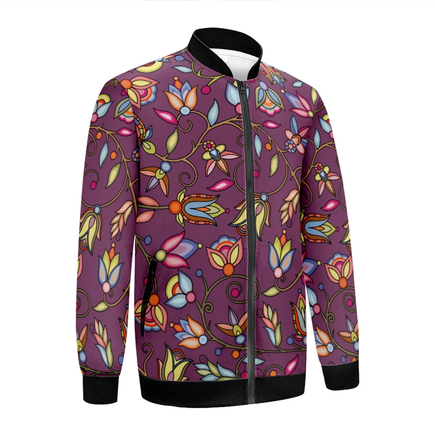 Buffalo Bloom Berry Bush Zippered Collared Lightweight Jacket