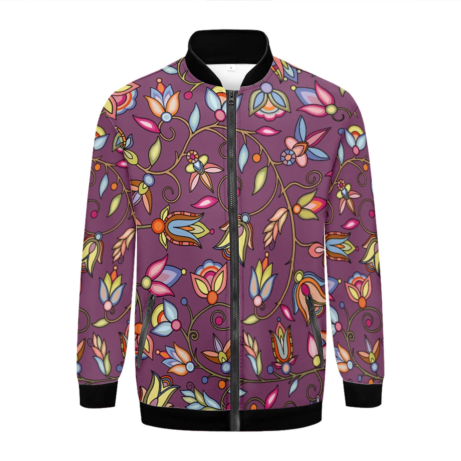 Buffalo Bloom Berry Bush Zippered Collared Lightweight Jacket