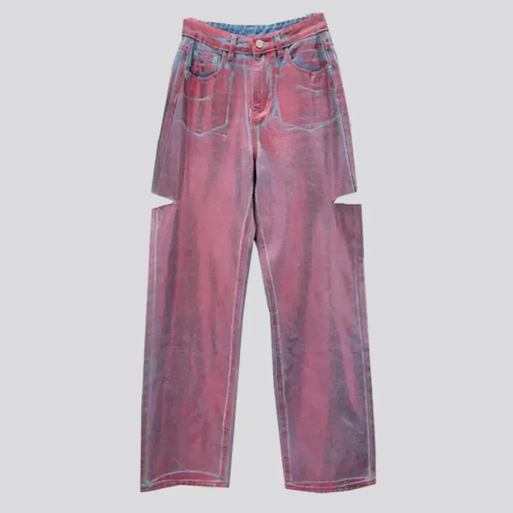 Color women's fashion jeans