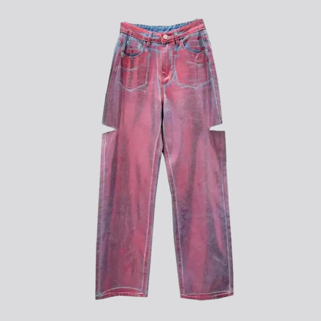 Color women's fashion jeans