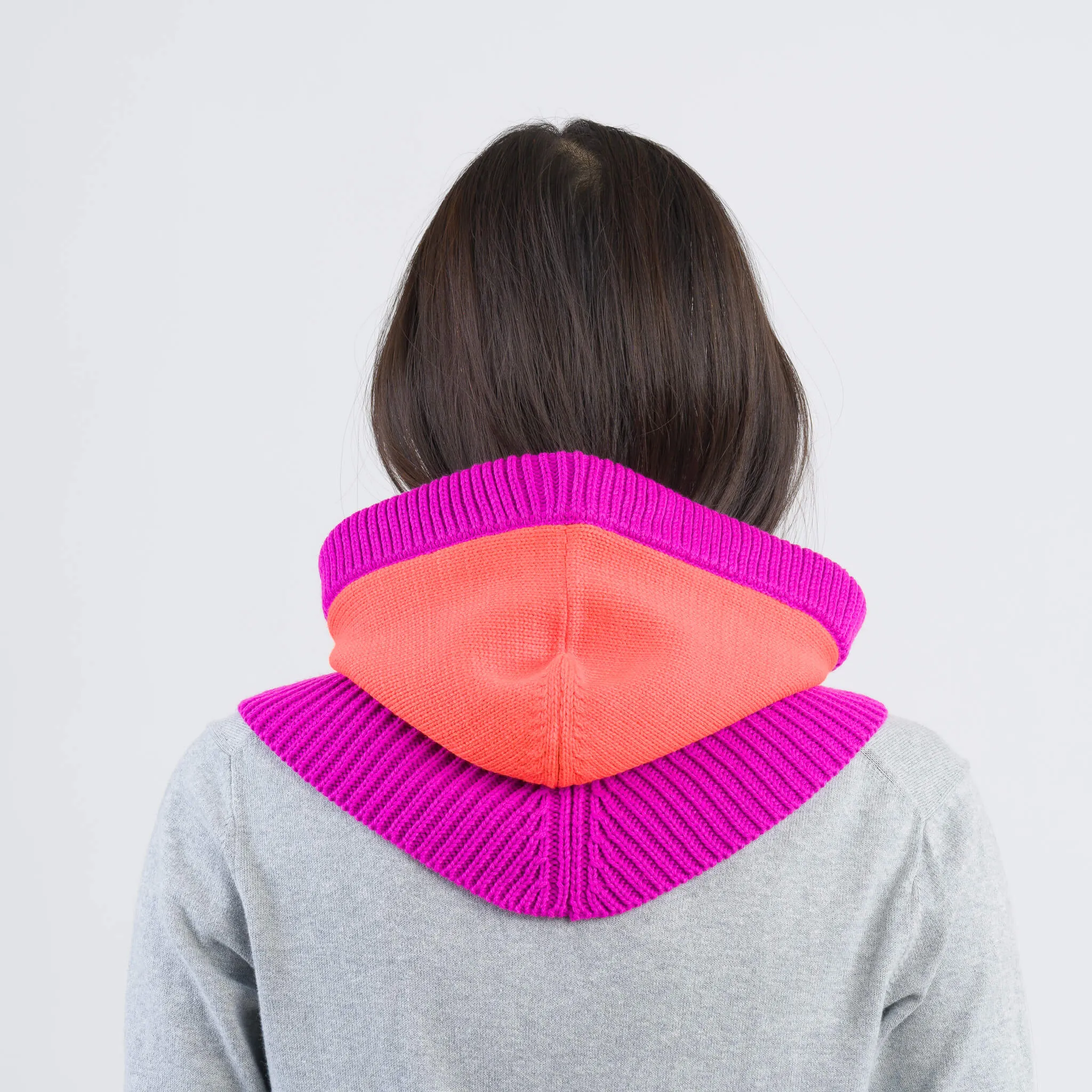 Colorblock Knit Hood