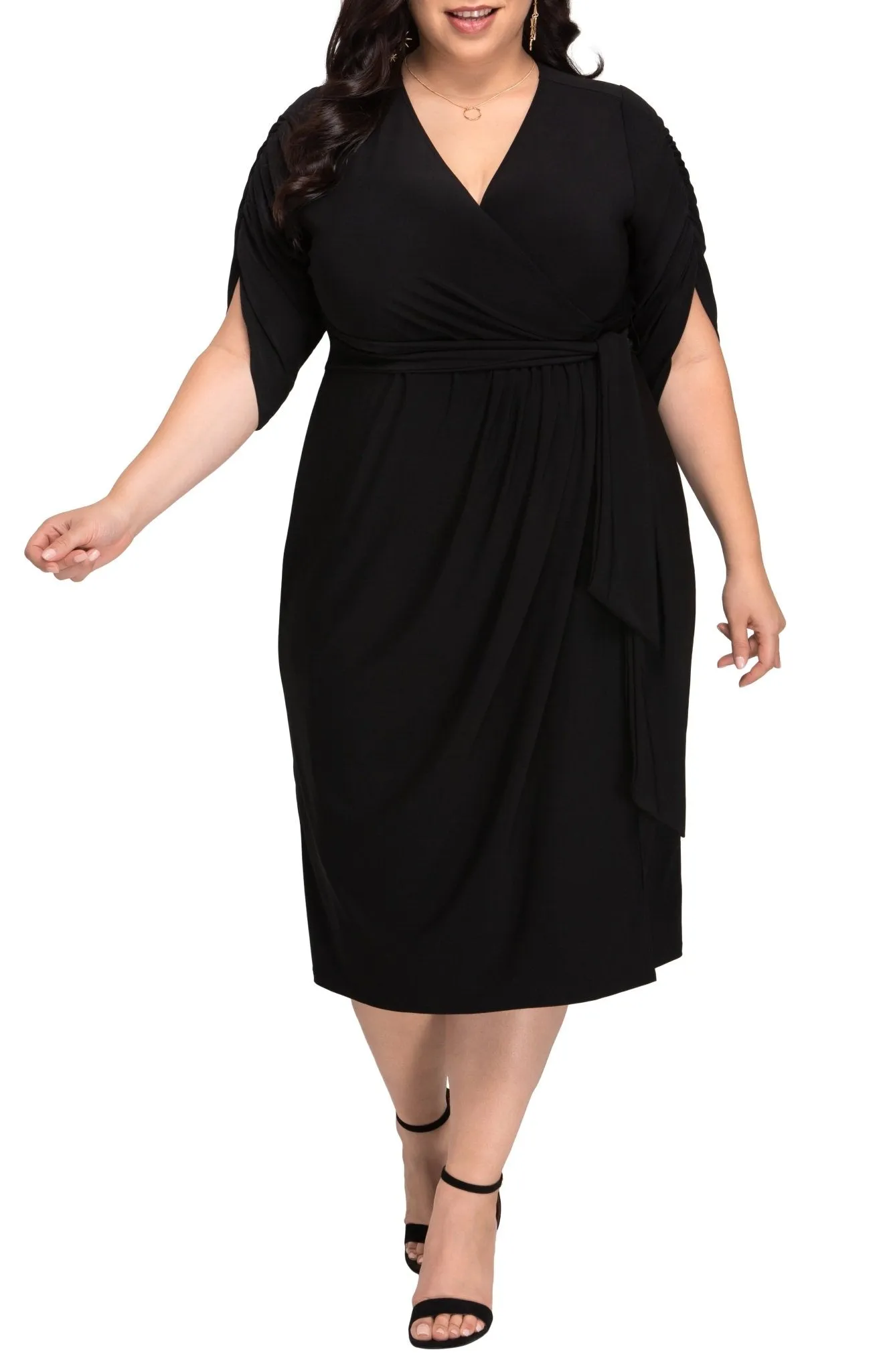 Eden Faux Wrap Dress - Plus