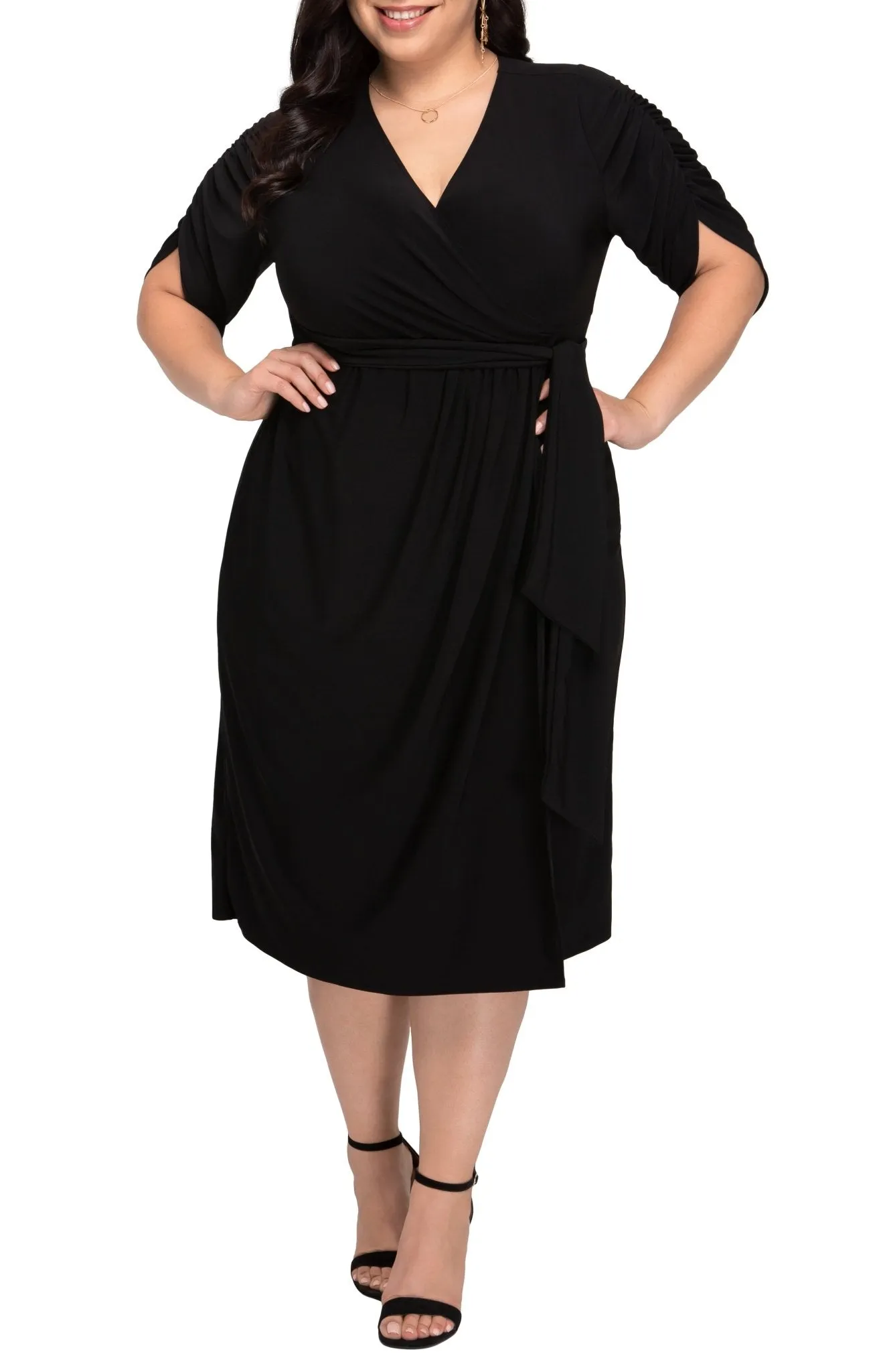 Eden Faux Wrap Dress - Plus