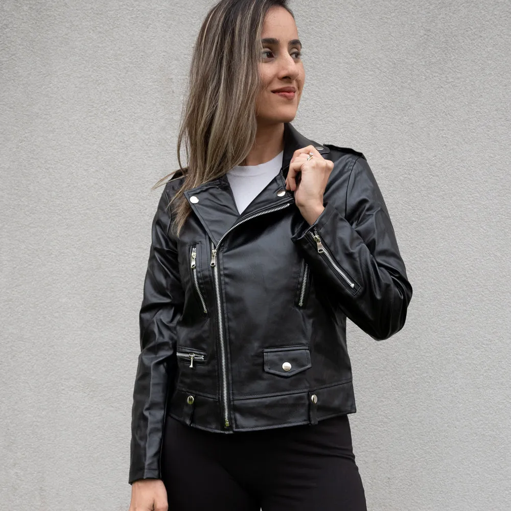 (Faux Leather) Mrs. Leather Jacket