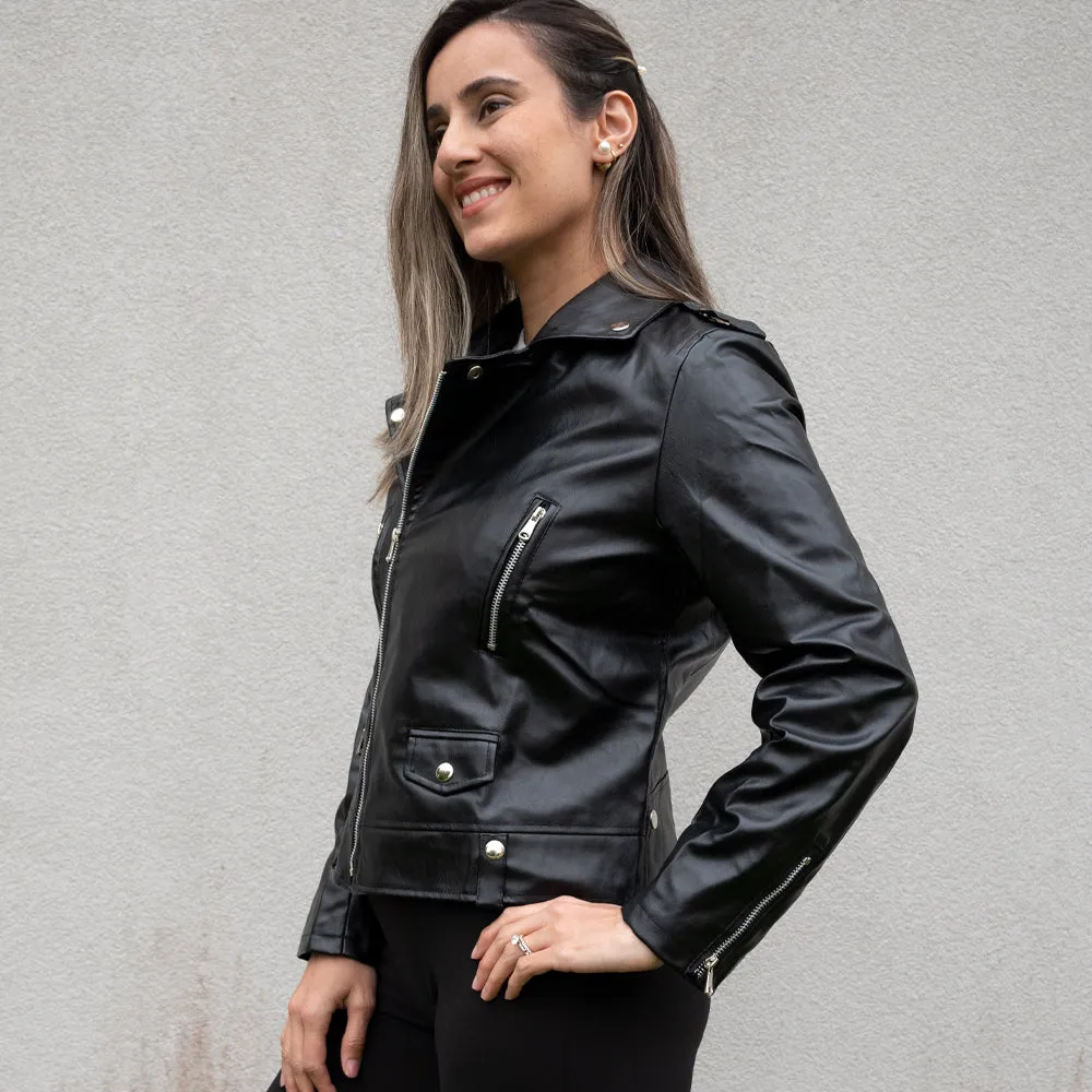 (Faux Leather) Mrs. Leather Jacket