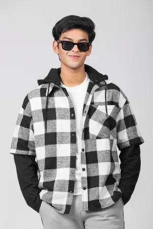 Flannel Hooded Shacket