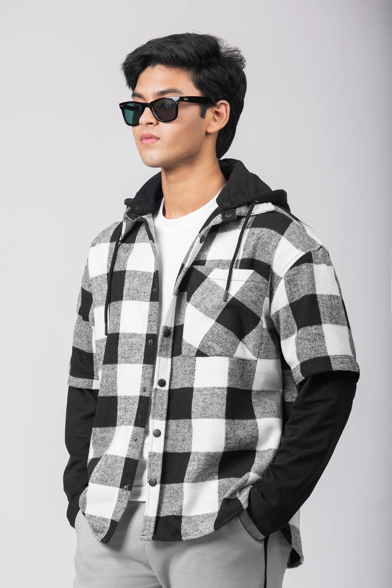 Flannel Hooded Shacket