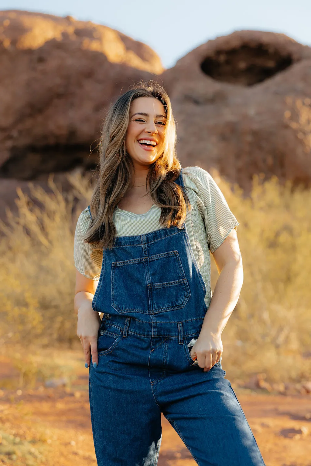 Free People Ziggy Denim Overall-Sapphire Blue