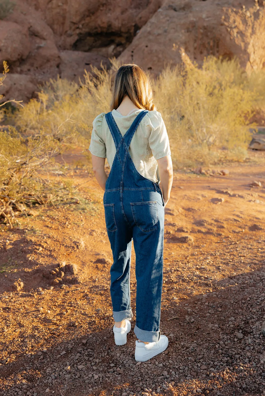 Free People Ziggy Denim Overall-Sapphire Blue