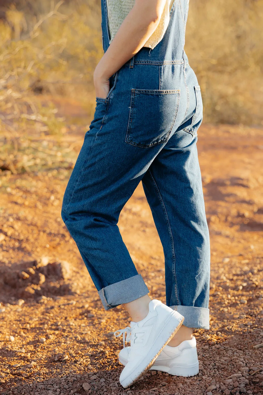 Free People Ziggy Denim Overall-Sapphire Blue