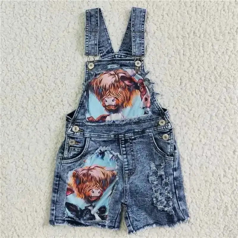 Girls' Denim Overall Jumpsuit