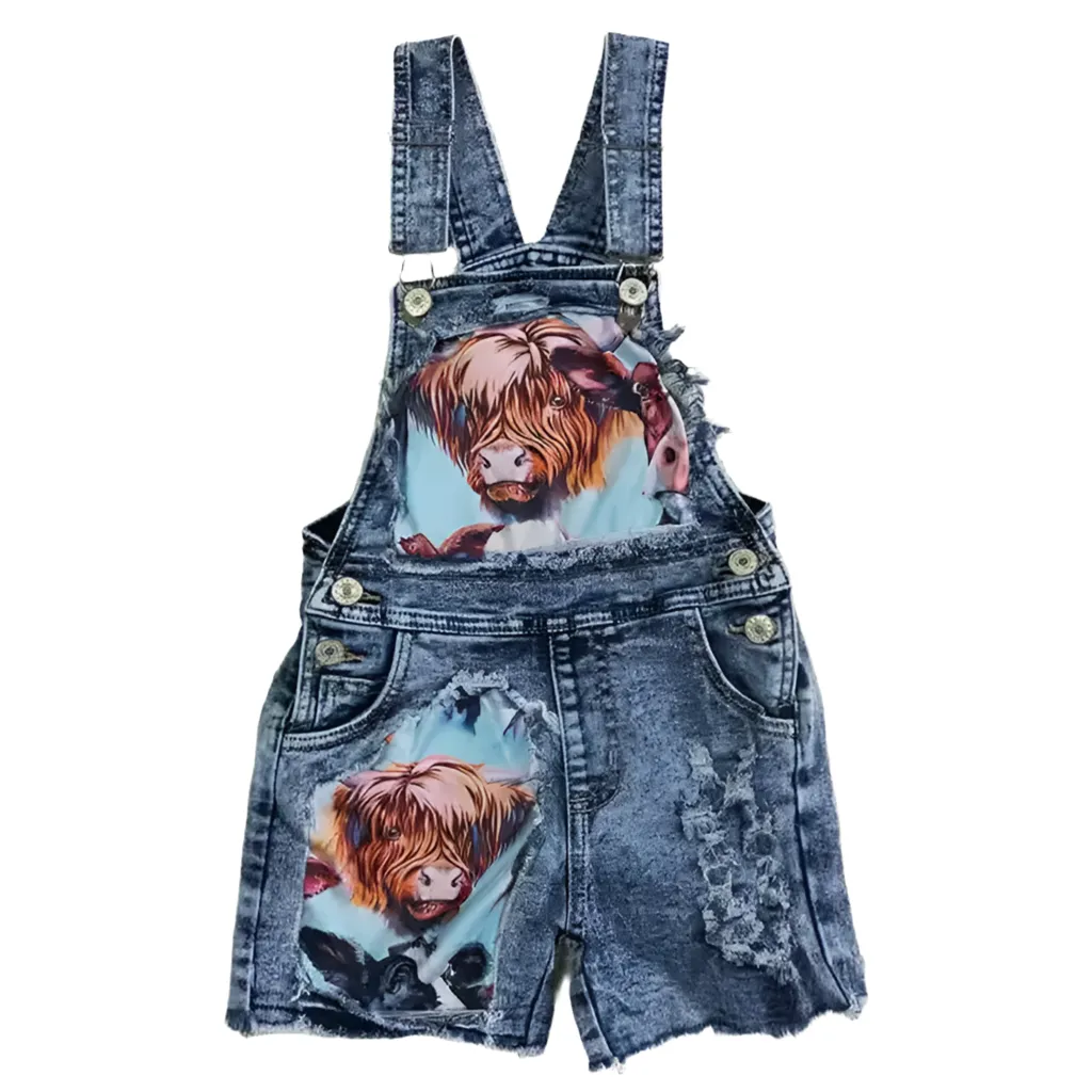 Girls' Denim Overall Jumpsuit