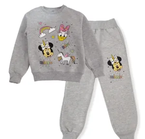 Girls Melton Pajama - Minnie - Grey