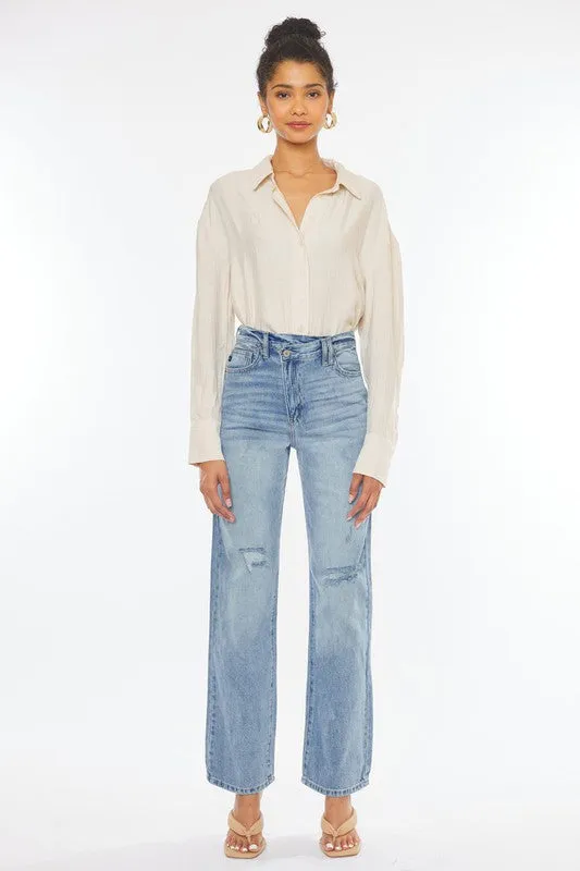 Hannah Wide Leg Straight Jeans