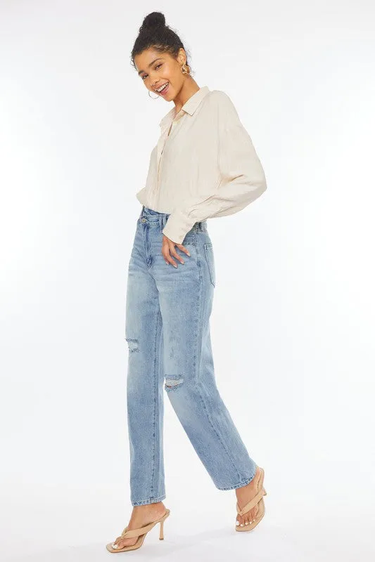 Hannah Wide Leg Straight Jeans