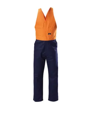 Hard Yakka Hi-Vis 2Tone Action Back Cotton Drill Overall (Y01526)