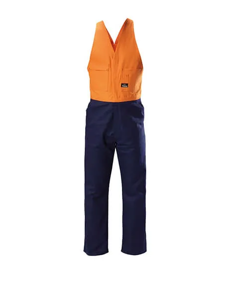 Hard Yakka Hi-Vis 2Tone Action Back Cotton Drill Overall (Y01526)