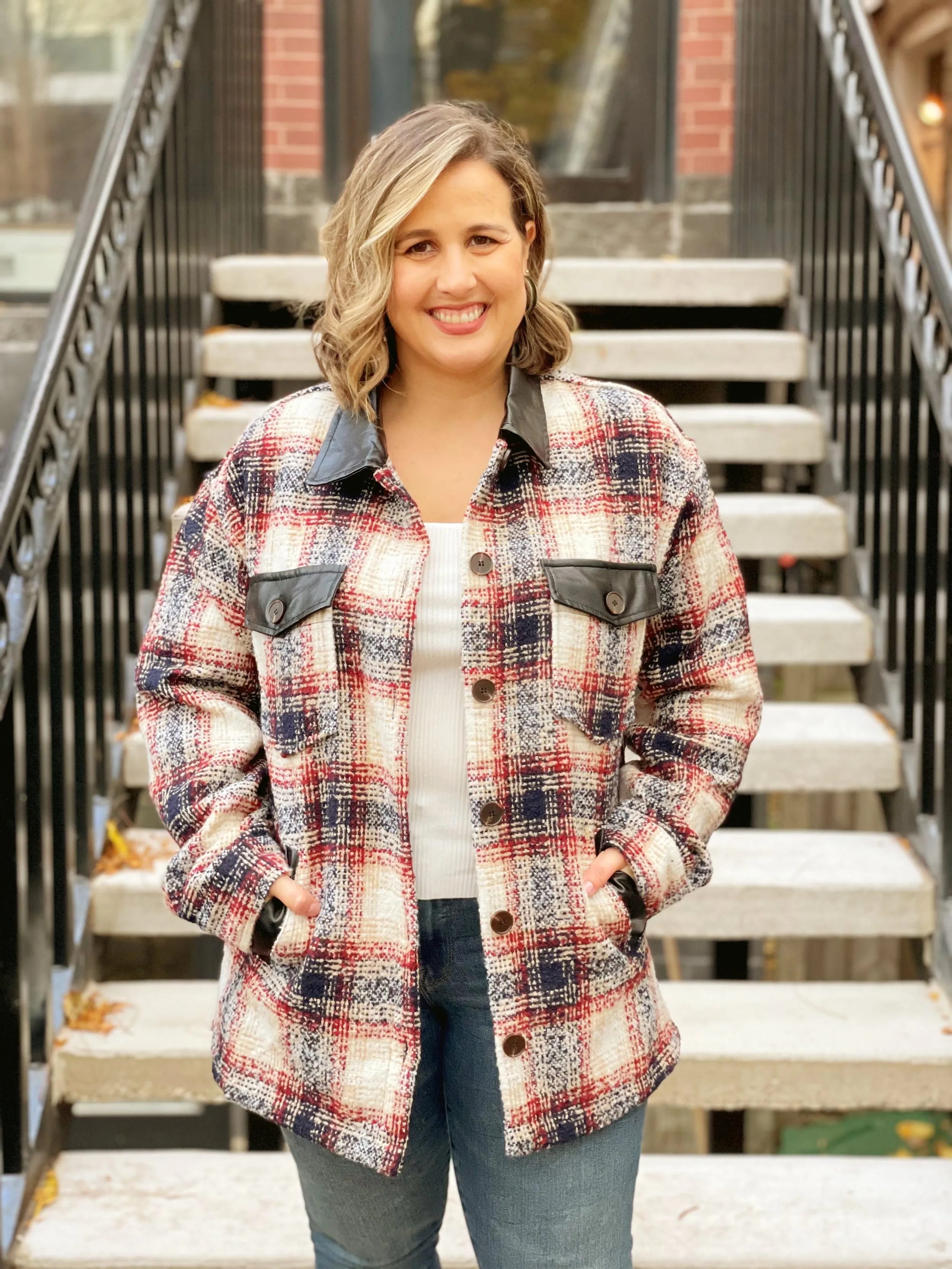 HARVEST Plaid Shacket