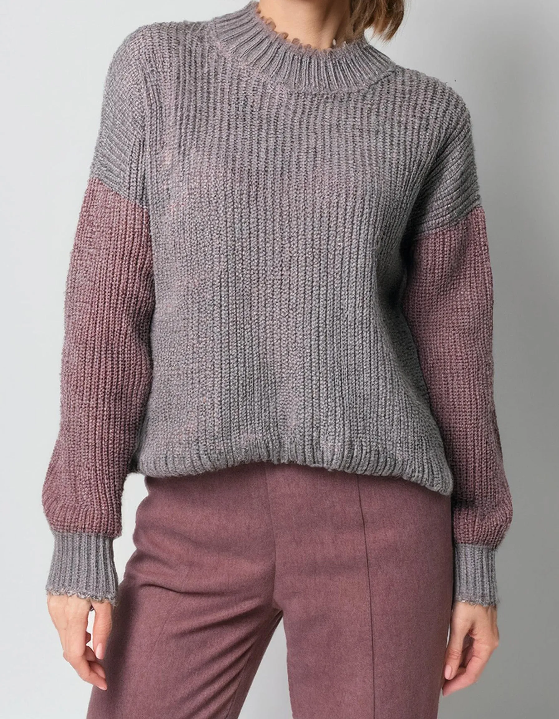 Heather Grey Relaxed Knit Pullover