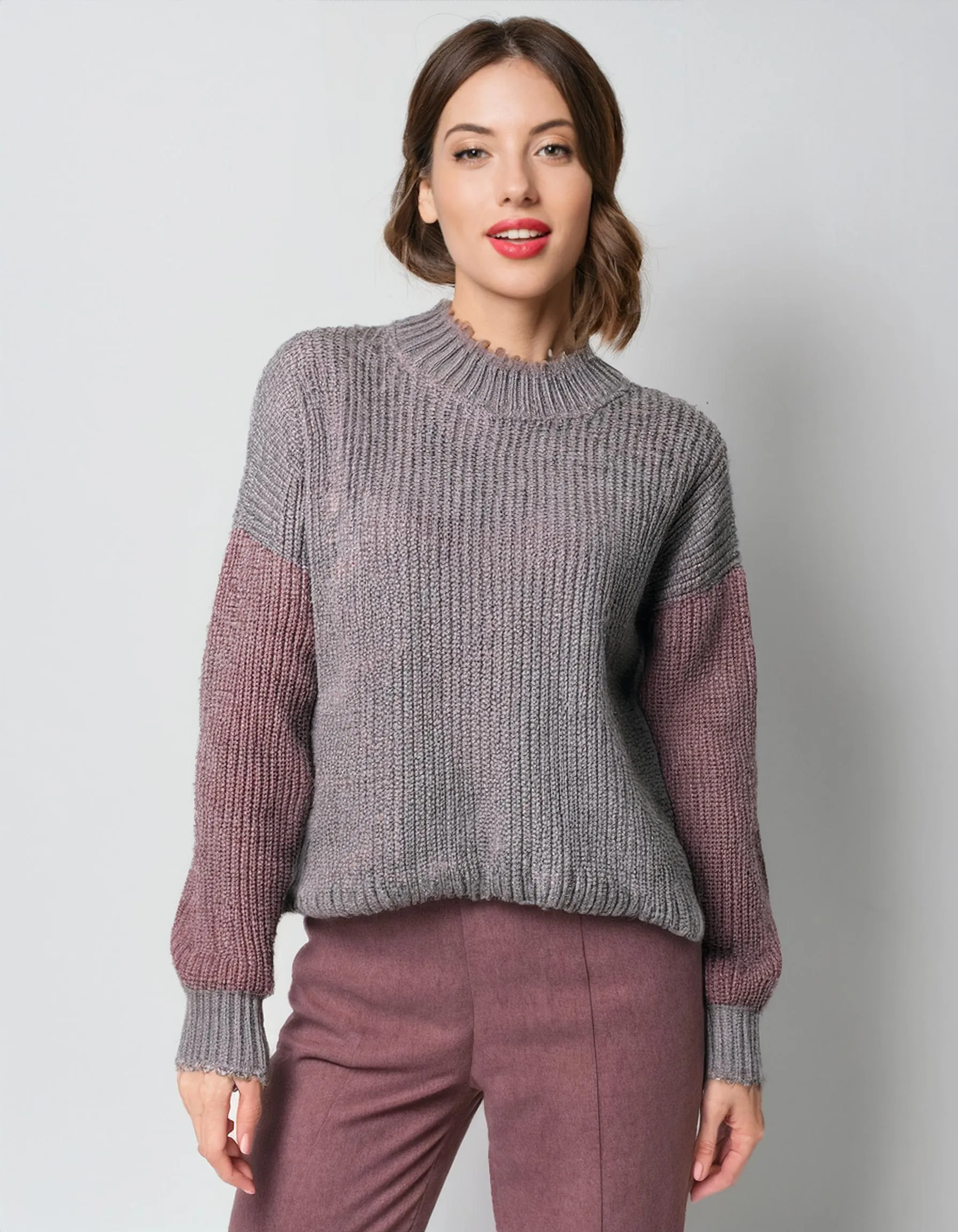 Heather Grey Relaxed Knit Pullover