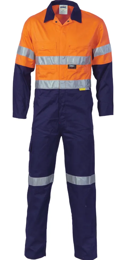 HiVis Cool-Breeze Two Tone Lightweight Cotton Coverall With 3M Reflective Tape