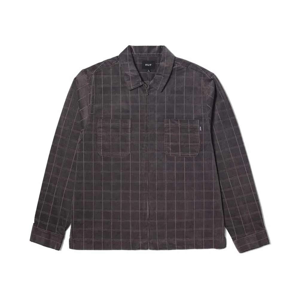 Huf Trenton Zip Shacket Raisin