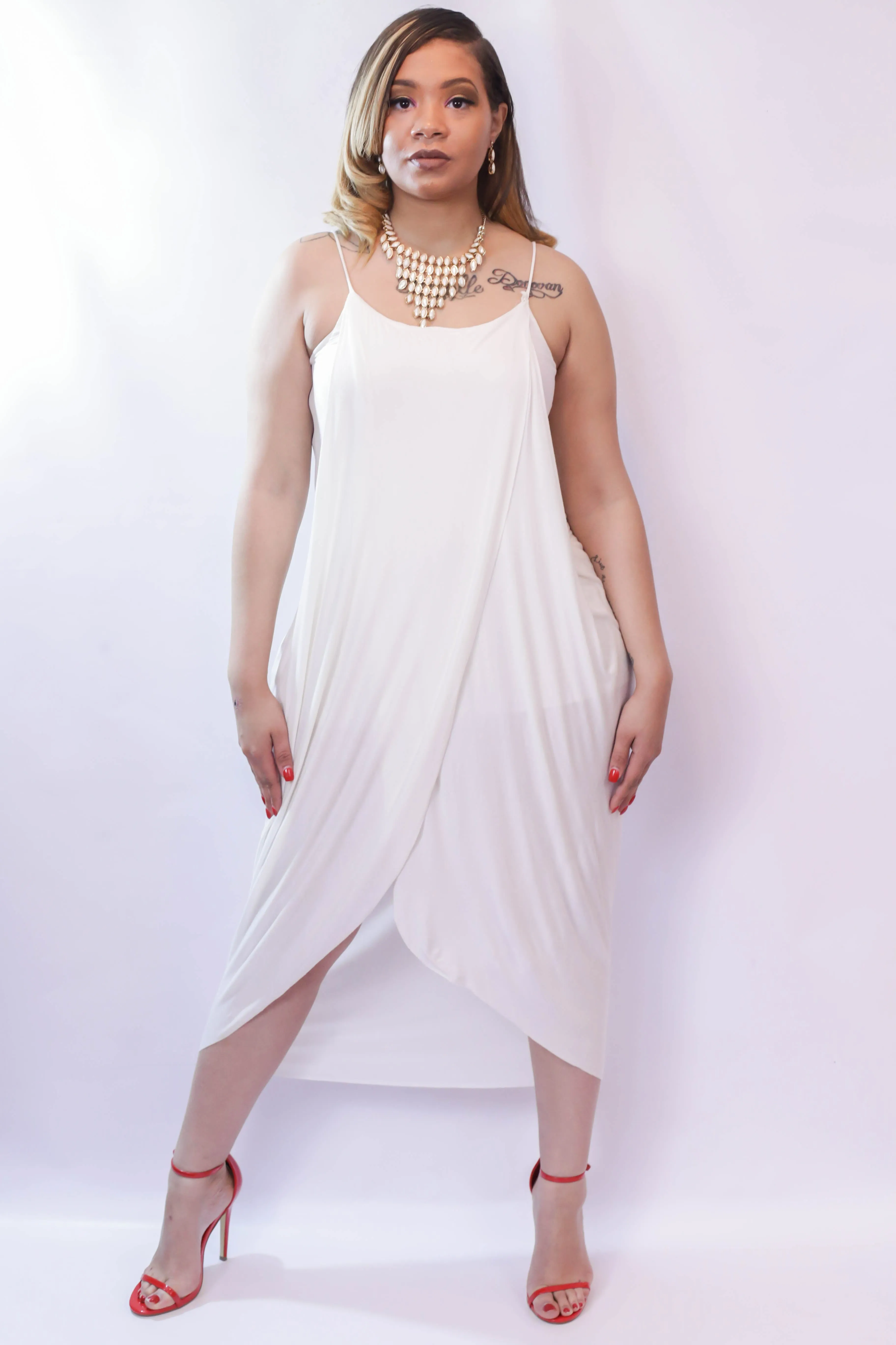 Ivory Wrap Dress