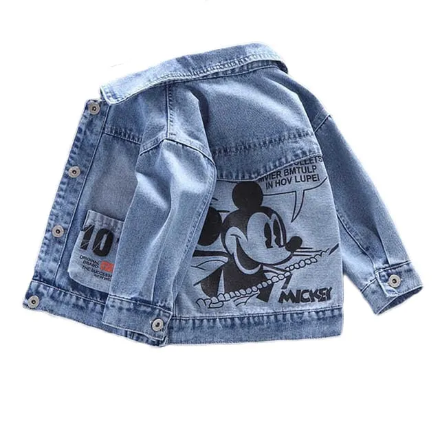 Jacket Baby Denim Mickey - Trendy Toddler Mickey Mouse Jacket