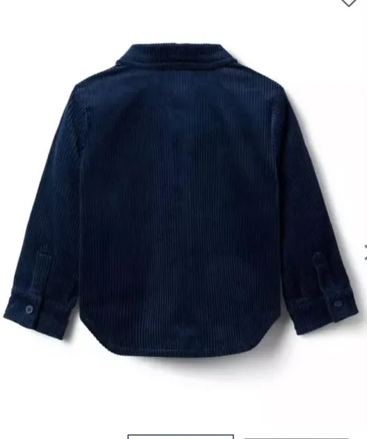 Janie and Jack, CORDUROY SHIRT JACKET-NAVY (SHACKET)