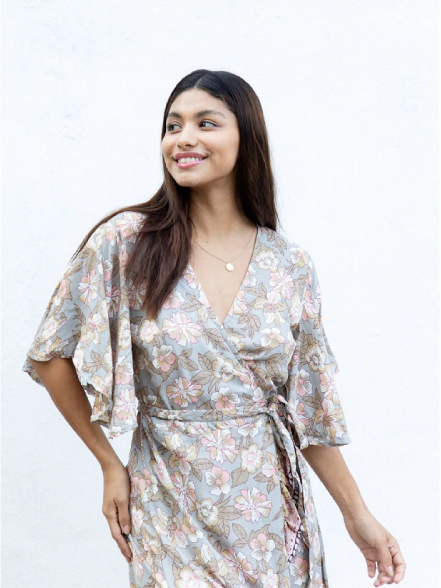 Jodoh Wrap Dress: Fawn