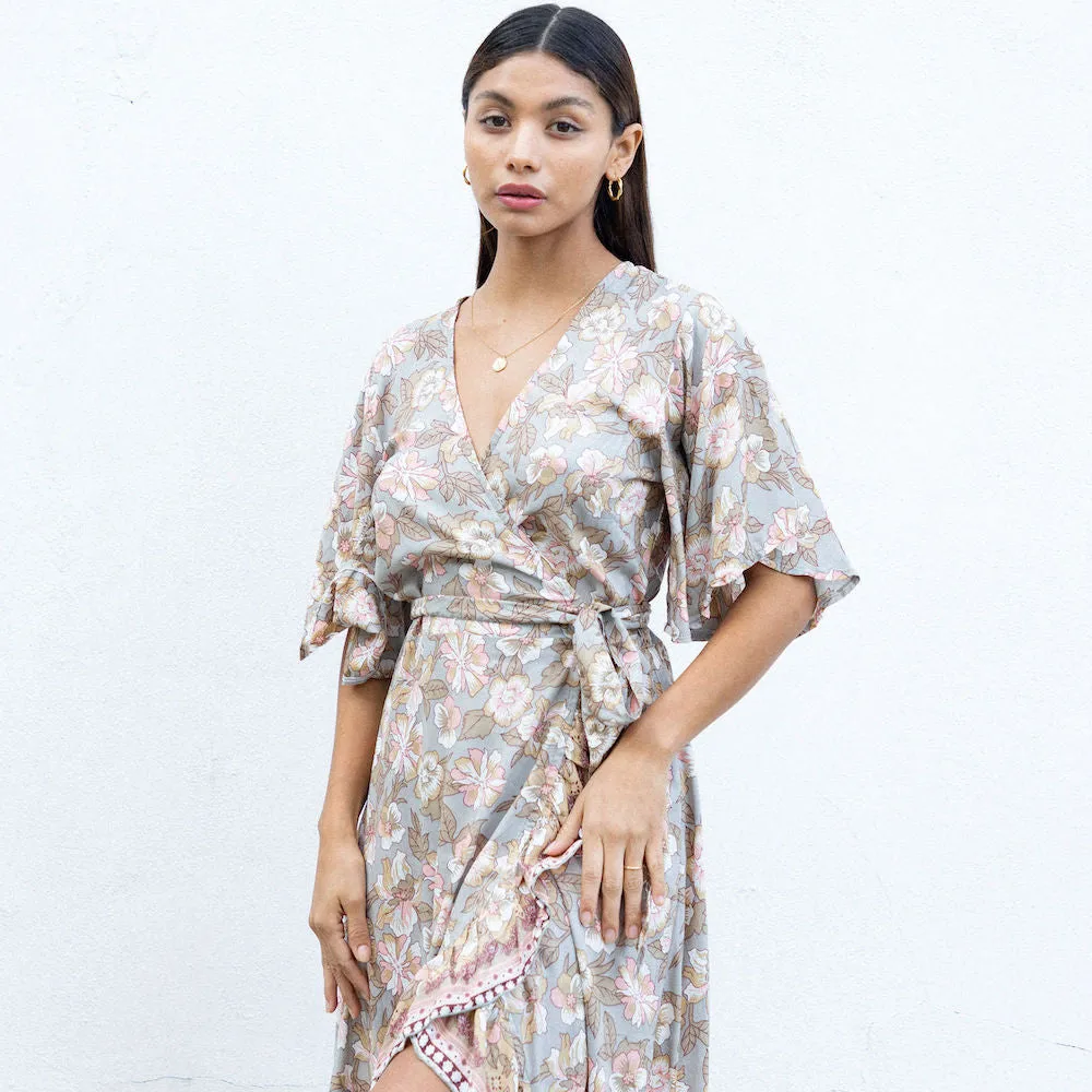 Jodoh Wrap Dress: Fawn