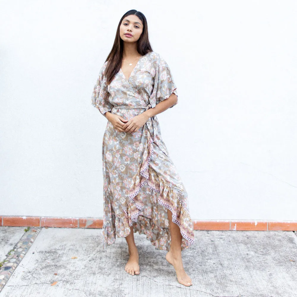 Jodoh Wrap Dress: Fawn