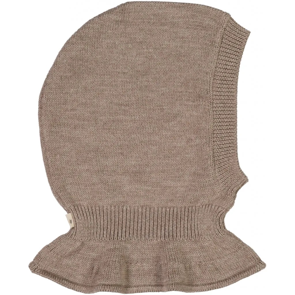 Knitted Balaclava Ello - hazel melange