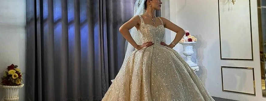 Luxury Full Beading Lace Wedding Dress