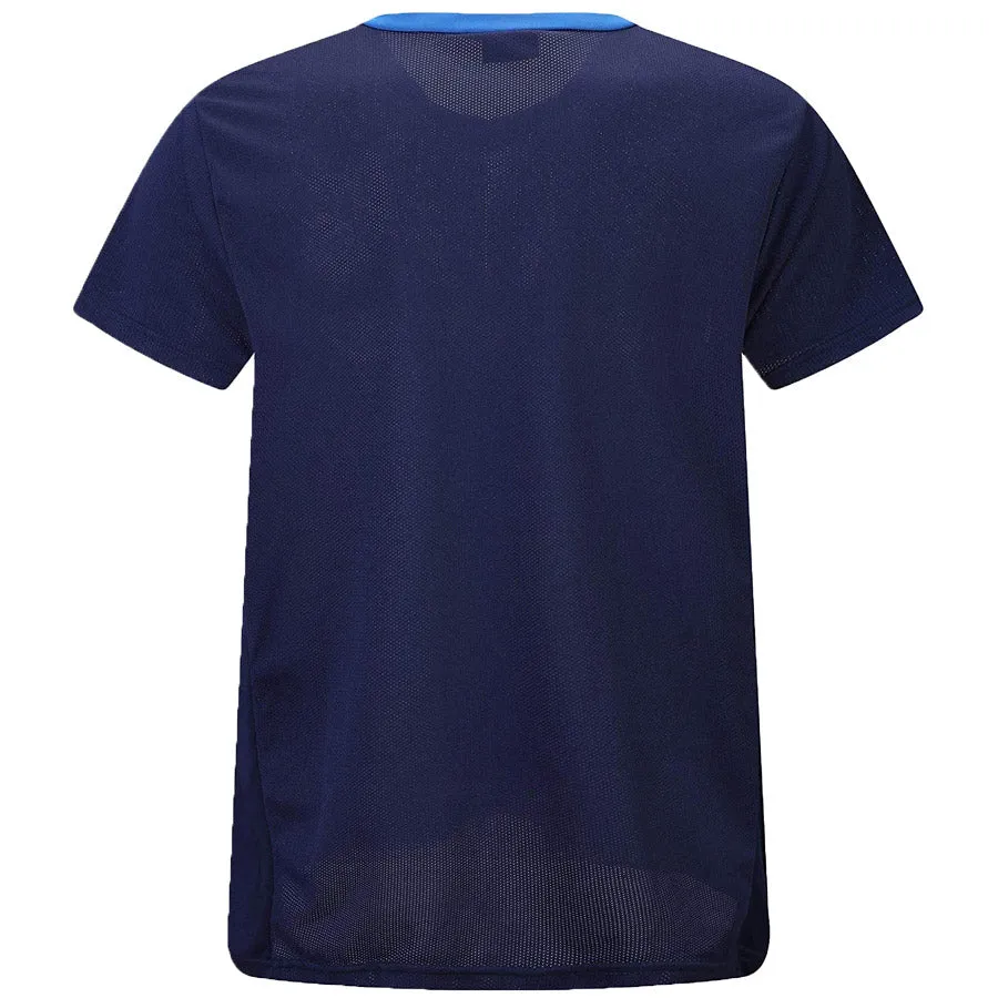 Mens Short Sleeve Navy Swim Top