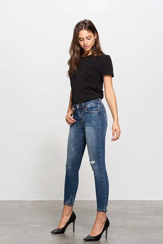 MID-RISE ANKLE SKINNY JEANS