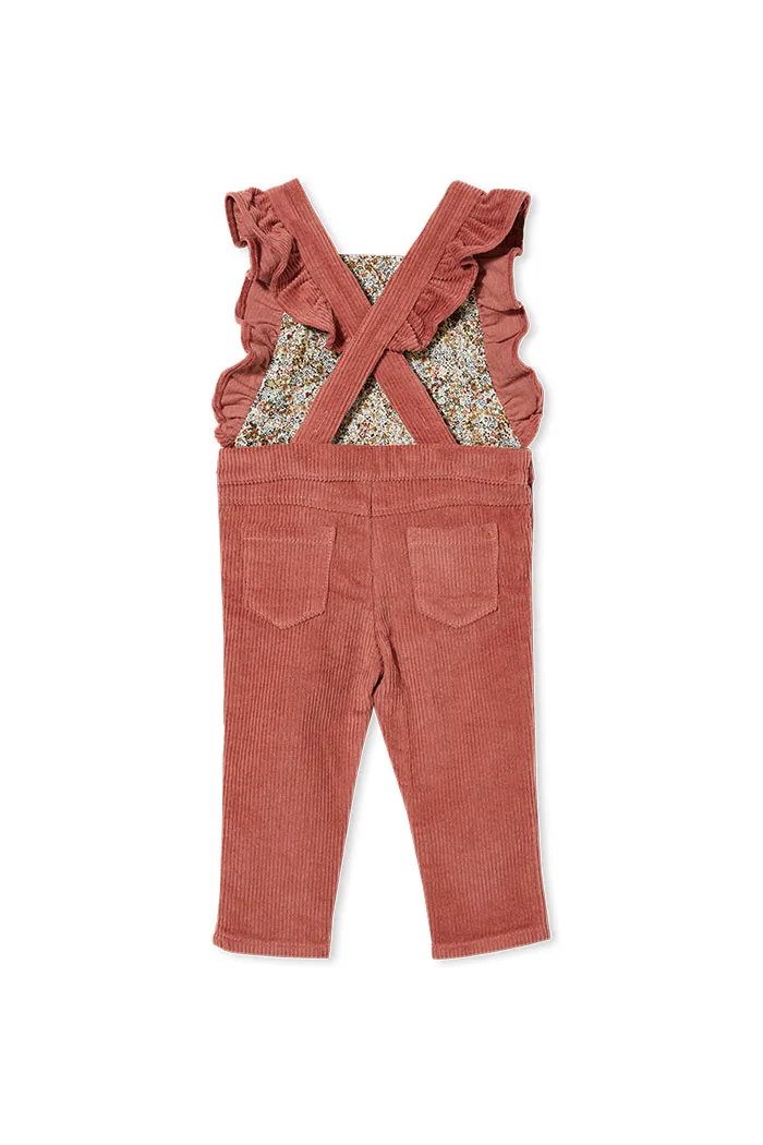 MILKY BLUSH CORD OVERALL