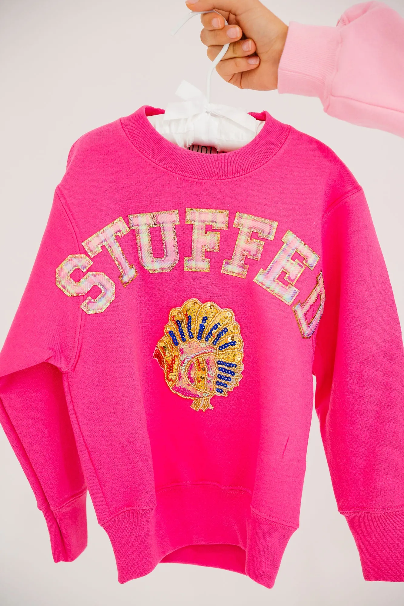 MINI KIDS STUFFED PINK PULLOVER