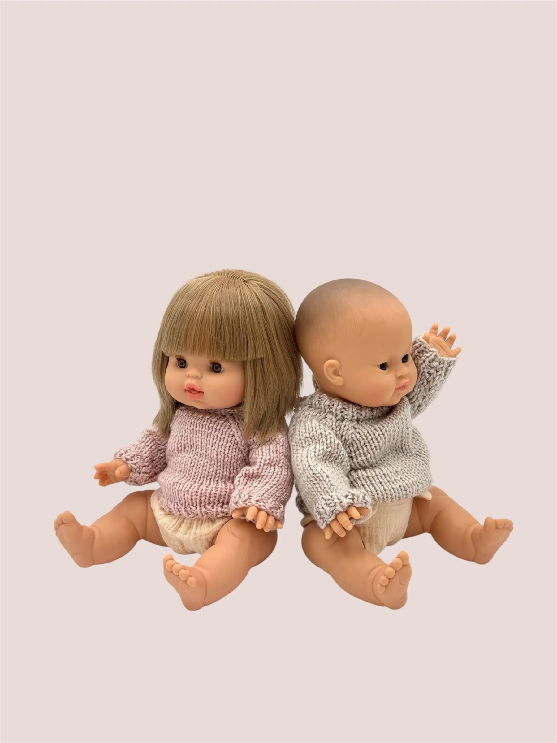 Minikane Doll Clothes | Knitted Pullover - Beige