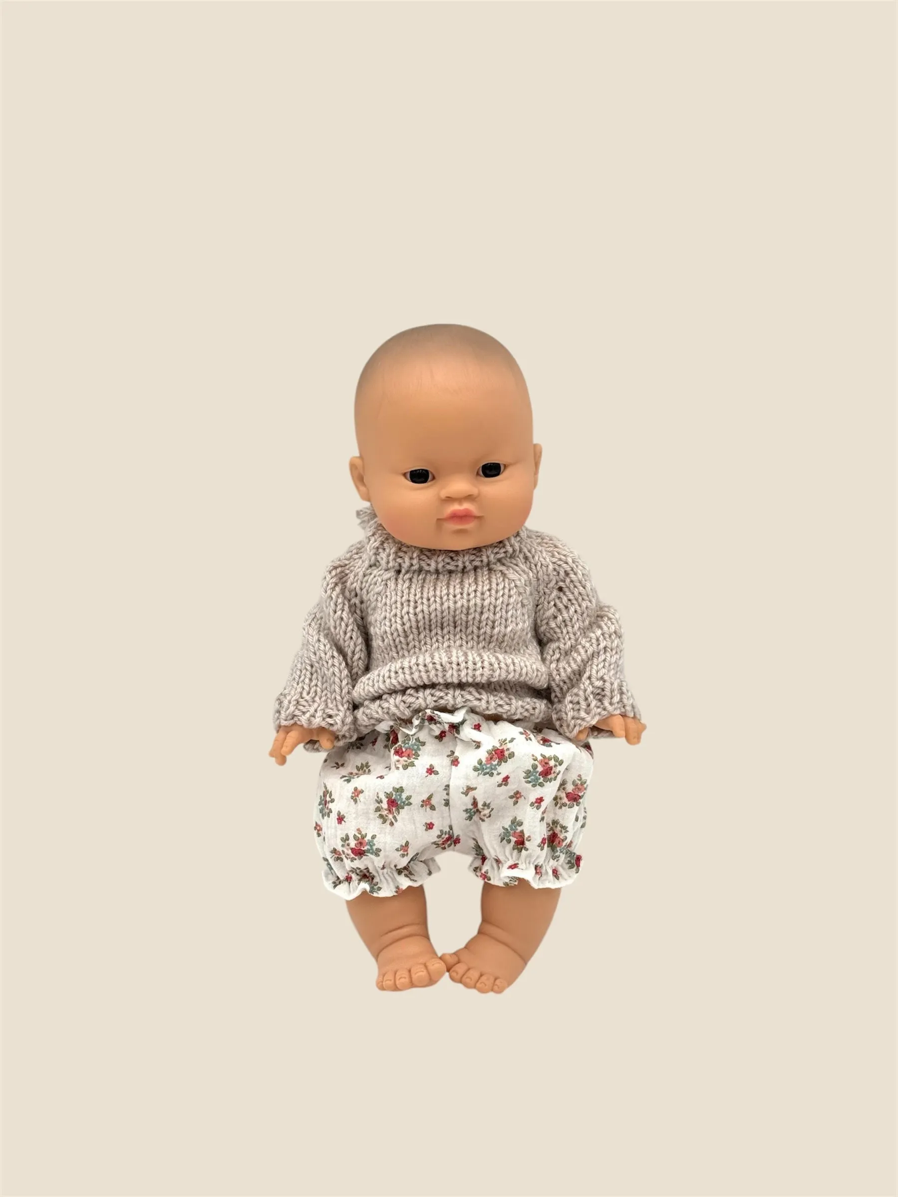 Minikane Doll Clothes | Knitted Pullover - Beige