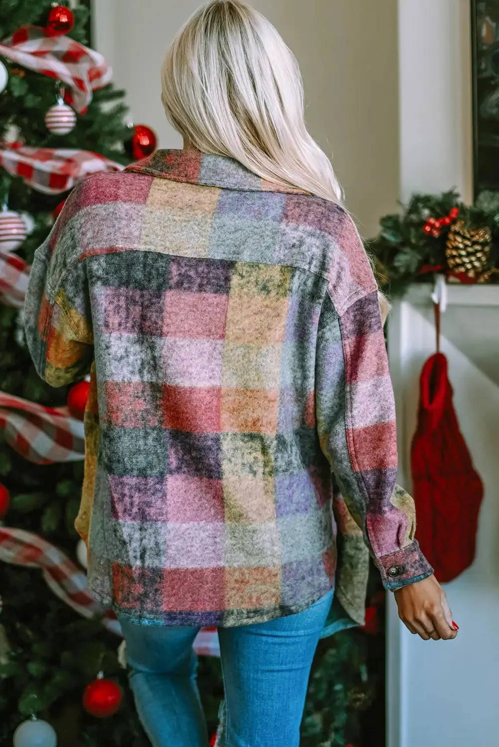 Multicolor Plaid Oversize Shacket