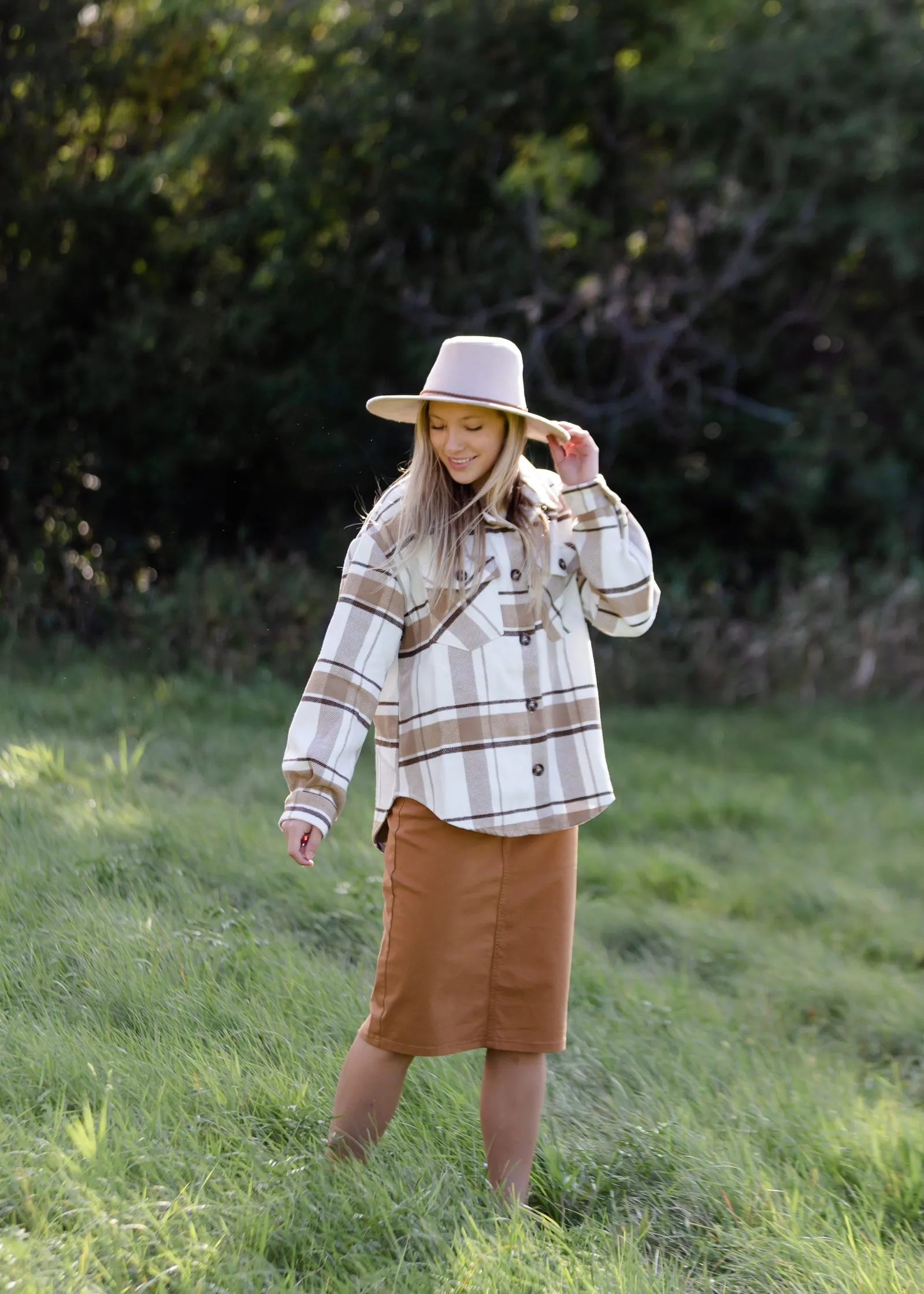 Neutral Plaid Shacket