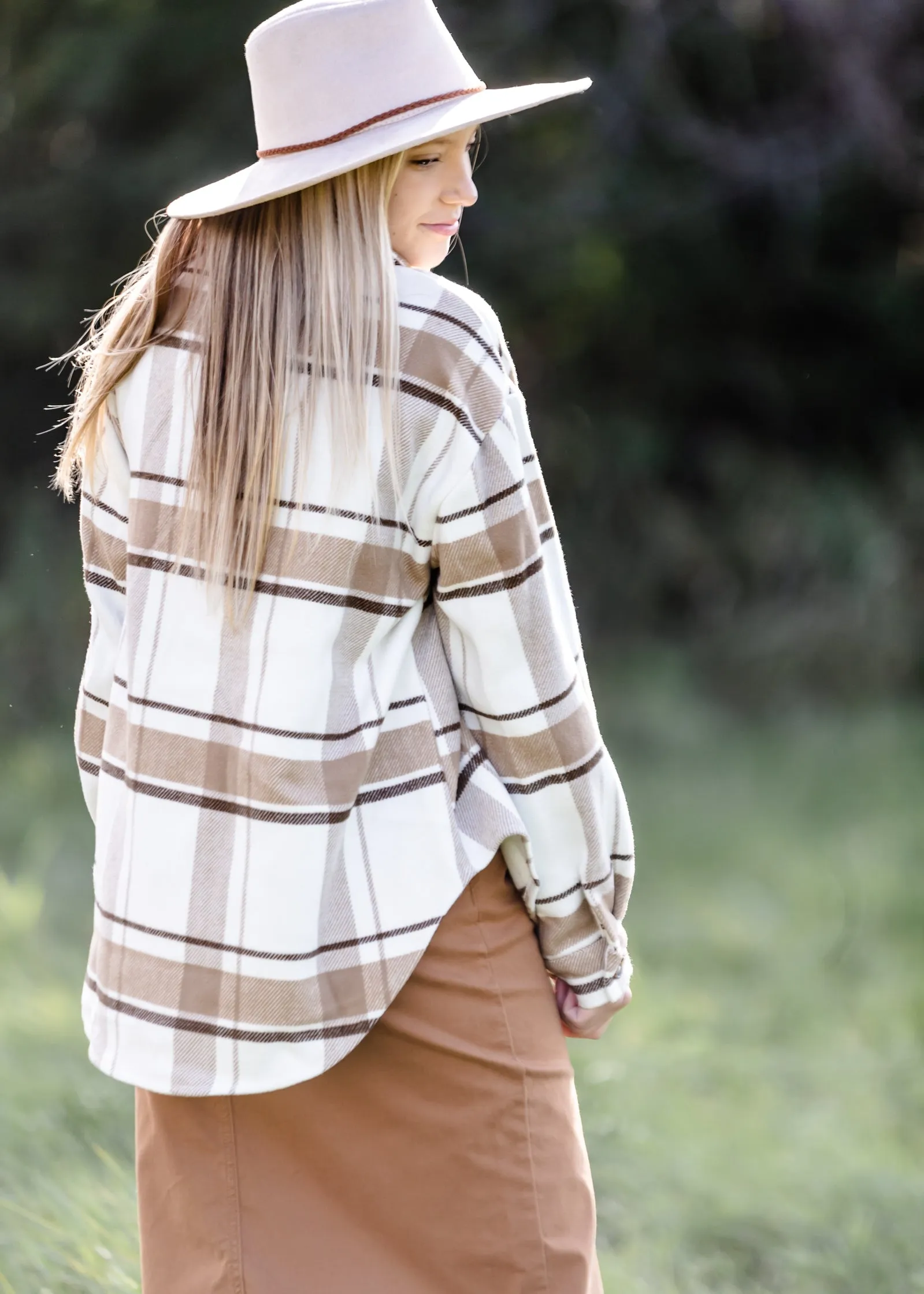 Neutral Plaid Shacket