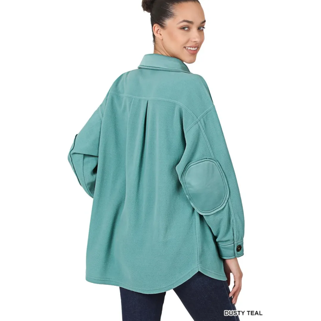 Oversized Basic Fleece Shacket